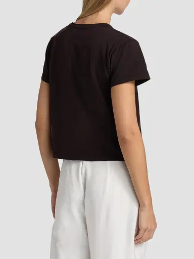 Leset Women's Margo Cotton T-Shirt - Chocolate | Thumbnail 5 Leset Women's Margo Cotton T-Shirt - Chocolate | Thumbnail 5