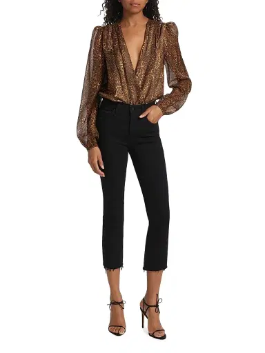 Cami NYC Women's Isa Leopard Silk Bodysuit - Animal Print | Thumbnail 2 Cami NYC Women's Isa Leopard Silk Bodysuit - Animal Print | Thumbnail 2