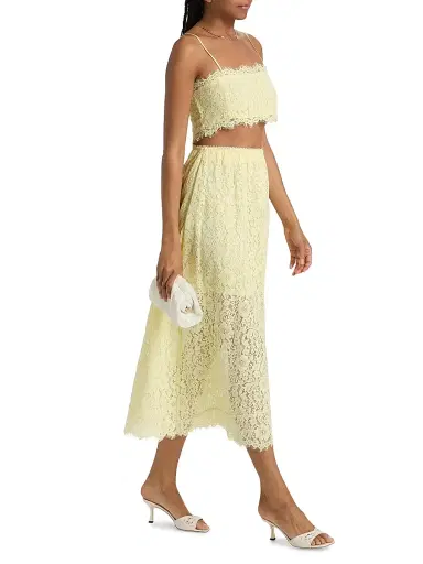 Cami NYC Women's Effie Floral Lace Midi-Skirt - Buttercup | Thumbnail 2 Cami NYC Women's Effie Floral Lace Midi-Skirt - Buttercup | Thumbnail 2