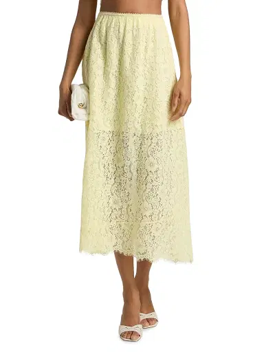 Cami NYC Women's Effie Floral Lace Midi-Skirt - Buttercup | Thumbnail 3 Cami NYC Women's Effie Floral Lace Midi-Skirt - Buttercup | Thumbnail 3