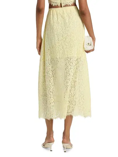 Cami NYC Women's Effie Floral Lace Midi-Skirt - Buttercup | Thumbnail 5 Cami NYC Women's Effie Floral Lace Midi-Skirt - Buttercup | Thumbnail 5