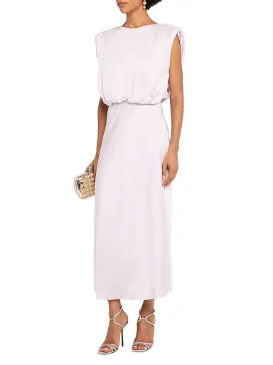 Toccin Women's Floral Sleeveless Blouson Midi-Dress - Lilac | Thumbnail 4 Toccin Women's Floral Sleeveless Blouson Midi-Dress - Lilac | Thumbnail 4