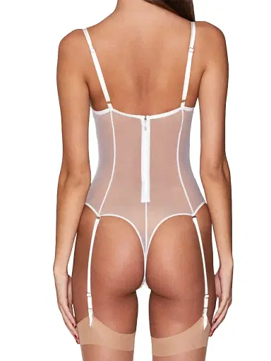 Fleur du Mal Women's Floral Bow Embroidered Bodysuit - | Thumbnail 5 Fleur du Mal Women's Floral Bow Embroidered Bodysuit - | Thumbnail 5