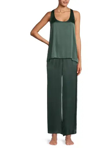 Cami NYC Women's Bleecker Silk Wide-Leg Pants - Hunter | Thumbnail 2 Cami NYC Women's Bleecker Silk Wide-Leg Pants - Hunter | Thumbnail 2