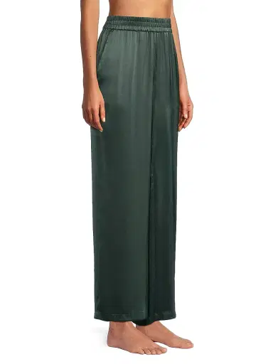 Cami NYC Women's Bleecker Silk Wide-Leg Pants - Hunter | Thumbnail 4 Cami NYC Women's Bleecker Silk Wide-Leg Pants - Hunter | Thumbnail 4