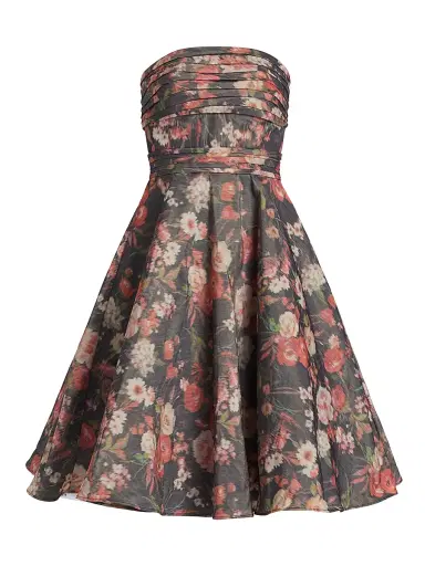 PAMELLA ROLAND Women's Floral Taffeta Cocktail Dress | Thumbnail 1 PAMELLA ROLAND Women's Floral Taffeta Cocktail Dress | Thumbnail 1