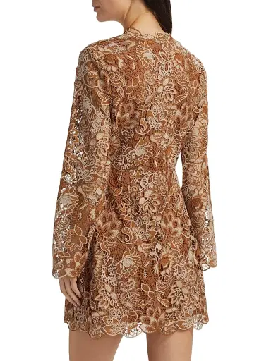 Cami NYC Women's Madeira Crochet Minidress - Brown | Thumbnail 5 Cami NYC Women's Madeira Crochet Minidress - Brown | Thumbnail 5