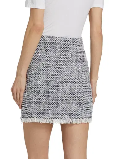 Generation Love Women's Chainlink Tweed Miniskirt - White Indigo | Thumbnail 5 Generation Love Women's Chainlink Tweed Miniskirt - White Indigo | Thumbnail 5