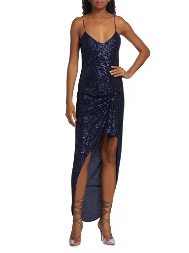 Caroline Constas Women's Koren Sequined Maxi Dress - Navy | Thumbnail 2 Caroline Constas Women's Koren Sequined Maxi Dress - Navy | Thumbnail 2
