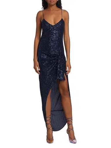 Caroline Constas Women's Koren Sequined Maxi Dress - Navy | Thumbnail 3 Caroline Constas Women's Koren Sequined Maxi Dress - Navy | Thumbnail 3