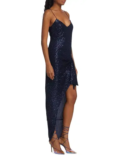Caroline Constas Women's Koren Sequined Maxi Dress - Navy | Thumbnail 4 Caroline Constas Women's Koren Sequined Maxi Dress - Navy | Thumbnail 4