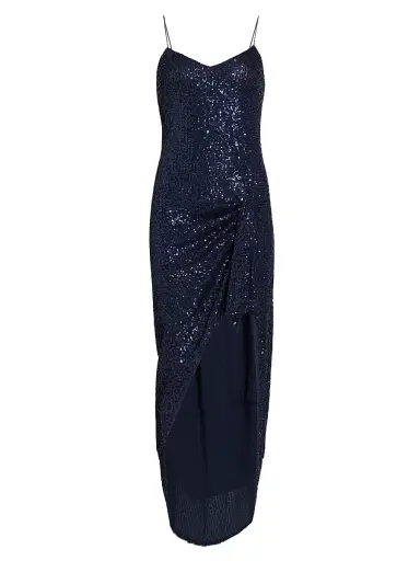 Caroline Constas Women's Koren Sequined Maxi Dress - Navy | Thumbnail 1 Caroline Constas Women's Koren Sequined Maxi Dress - Navy | Thumbnail 1