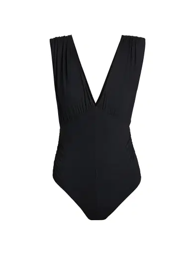 Marysia Women's Montery V-Neck One-Piece Swimsuit - Black | Thumbnail 1 Marysia Women's Montery V-Neck One-Piece Swimsuit - Black | Thumbnail 1