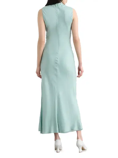 Toccin Women's Koralie Draped Bias-Cut Midi-Dress - Sea Breeze | Thumbnail 4 Toccin Women's Koralie Draped Bias-Cut Midi-Dress - Sea Breeze | Thumbnail 4