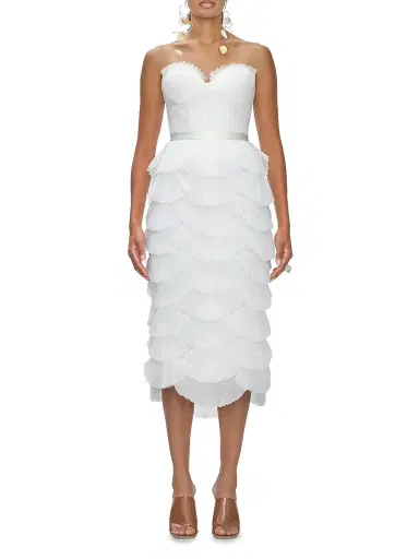 Andrea Iyamah Women's Ari Scalloped Midi-Skirt - | Thumbnail 2 Andrea Iyamah Women's Ari Scalloped Midi-Skirt - | Thumbnail 2