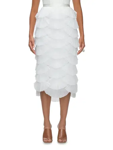 Andrea Iyamah Women's Ari Scalloped Midi-Skirt - | Thumbnail 3 Andrea Iyamah Women's Ari Scalloped Midi-Skirt - | Thumbnail 3