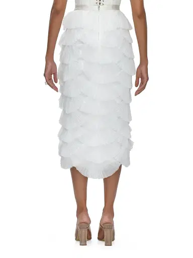 Andrea Iyamah Women's Ari Scalloped Midi-Skirt - | Thumbnail 5 Andrea Iyamah Women's Ari Scalloped Midi-Skirt - | Thumbnail 5