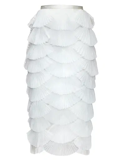 Andrea Iyamah Women's Ari Scalloped Midi-Skirt - | Thumbnail 1 Andrea Iyamah Women's Ari Scalloped Midi-Skirt - | Thumbnail 1
