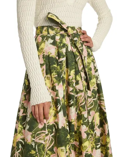 3.1 Phillip Lim Women's Floating Iris Floral A-Line Skirt | Thumbnail 6 3.1 Phillip Lim Women's Floating Iris Floral A-Line Skirt | Thumbnail 6