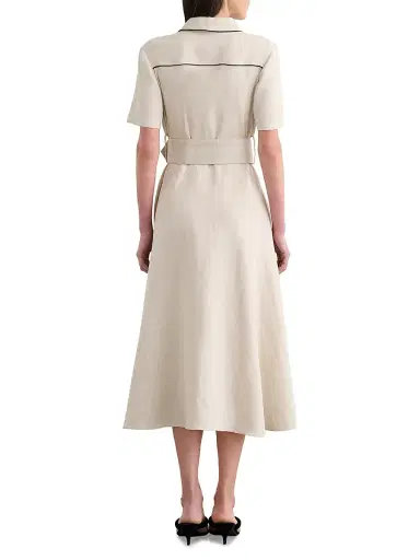 Toccin Women's Jean Linen-Blend Midi-Shirtdress - Desert Jet | Thumbnail 5 Toccin Women's Jean Linen-Blend Midi-Shirtdress - Desert Jet | Thumbnail 5