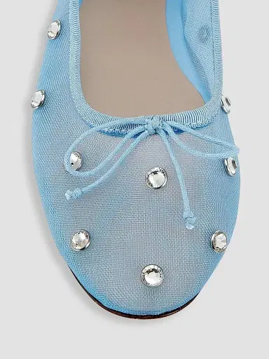Loeffler Randall Women's Leonie Crystal Mesh Ballet Flats - Blue | Thumbnail 4 Loeffler Randall Women's Leonie Crystal Mesh Ballet Flats - Blue | Thumbnail 4