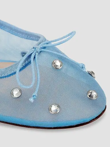 Loeffler Randall Women's Leonie Crystal Mesh Ballet Flats - Blue | Thumbnail 6 Loeffler Randall Women's Leonie Crystal Mesh Ballet Flats - Blue | Thumbnail 6