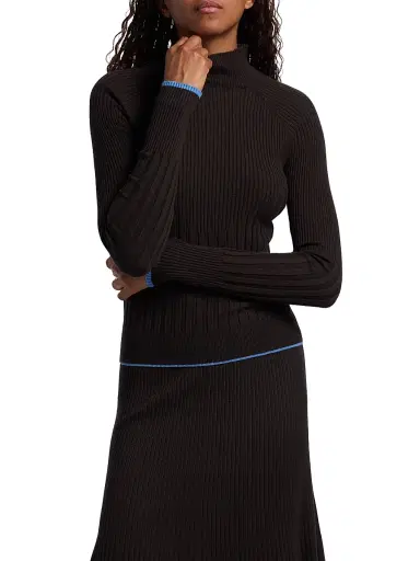 Proenza Schouler White Label Women's Daniella Tipped Sweater - Chicory | Thumbnail 3 Proenza Schouler White Label Women's Daniella Tipped Sweater - Chicory | Thumbnail 3