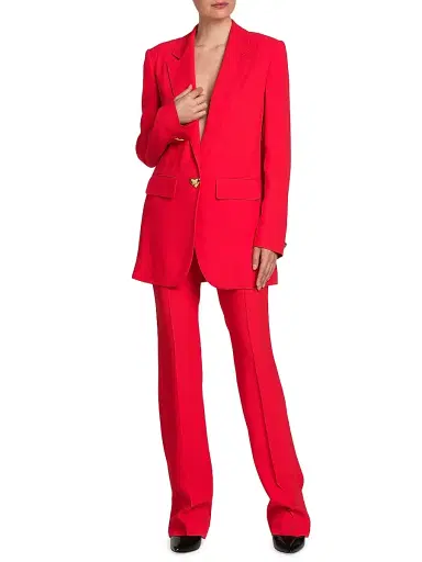 MOSCHINO Women's Enverse Satin Jacket - Fantasy Print Red | Thumbnail 2 MOSCHINO Women's Enverse Satin Jacket - Fantasy Print Red | Thumbnail 2