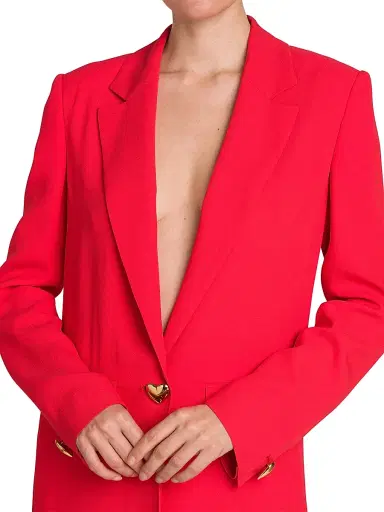 MOSCHINO Women's Enverse Satin Jacket - Fantasy Print Red | Thumbnail 6 MOSCHINO Women's Enverse Satin Jacket - Fantasy Print Red | Thumbnail 6