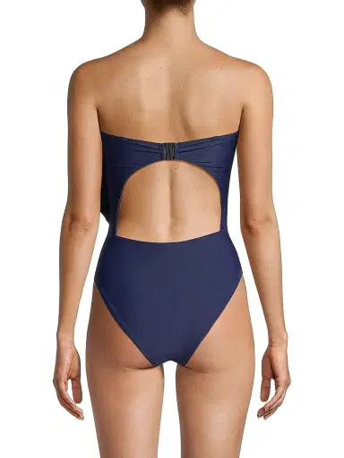 Tanya Taylor Women's Sarita Ruffled One-Piece Swimsuit - Maritime Blue | Thumbnail 5 Tanya Taylor Women's Sarita Ruffled One-Piece Swimsuit - Maritime Blue | Thumbnail 5