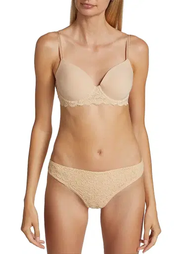 Hanro Women's Luxury Moments Lace T-Shirt Bra | Thumbnail 3 Hanro Women's Luxury Moments Lace T-Shirt Bra | Thumbnail 3