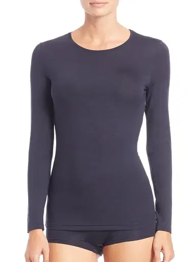 Hanro Women's Soft Touch Long-Sleeve Top - Black - Size XS | Thumbnail 3 Hanro Women's Soft Touch Long-Sleeve Top - Black - Size XS | Thumbnail 3