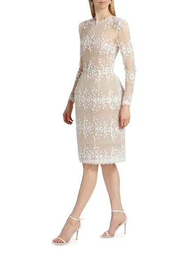 Bronx and Banco Women's Masey Embroidered Lace Long-Sleeve Midi-Dress - White | Thumbnail 2 Bronx and Banco Women's Masey Embroidered Lace Long-Sleeve Midi-Dress - White | Thumbnail 2