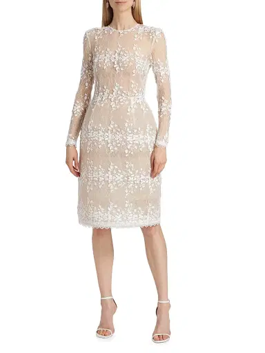 Bronx and Banco Women's Masey Embroidered Lace Long-Sleeve Midi-Dress - White | Thumbnail 3 Bronx and Banco Women's Masey Embroidered Lace Long-Sleeve Midi-Dress - White | Thumbnail 3