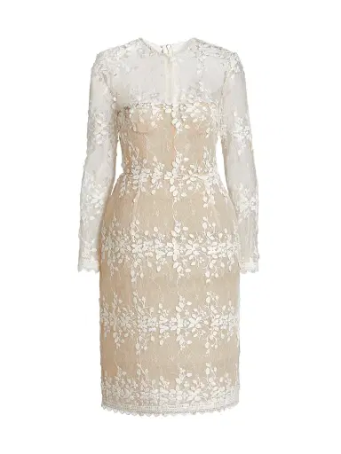 Bronx and Banco Women's Masey Embroidered Lace Long-Sleeve Midi-Dress - White | Thumbnail 1 Bronx and Banco Women's Masey Embroidered Lace Long-Sleeve Midi-Dress - White | Thumbnail 1