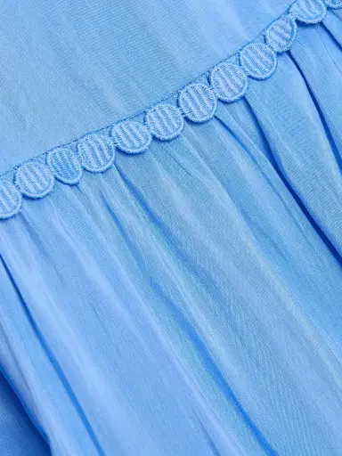 Kobi Halperin Women's Teri Halter Lace-Trim Tiered Maxi Dress - Sky Blue | Thumbnail 7 Kobi Halperin Women's Teri Halter Lace-Trim Tiered Maxi Dress - Sky Blue | Thumbnail 7