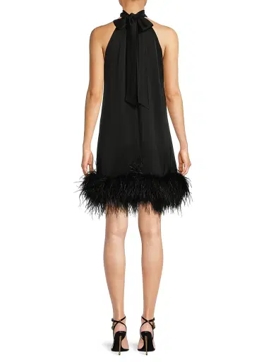 Ungaro Women's ONLY AT SAKS. Sari Feather-Trim Minidress - Black | Thumbnail 5 Ungaro Women's ONLY AT SAKS. Sari Feather-Trim Minidress - Black | Thumbnail 5