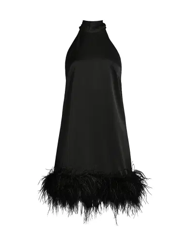 Ungaro Women's ONLY AT SAKS. Sari Feather-Trim Minidress - Black | Thumbnail 1 Ungaro Women's ONLY AT SAKS. Sari Feather-Trim Minidress - Black | Thumbnail 1