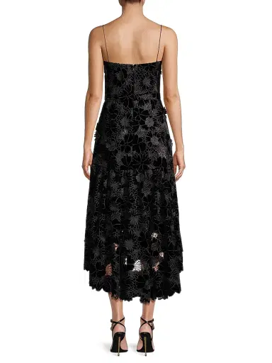 Ungaro Women's Alexa Floral Velvet Midi-Dress - Black | Thumbnail 5 Ungaro Women's Alexa Floral Velvet Midi-Dress - Black | Thumbnail 5