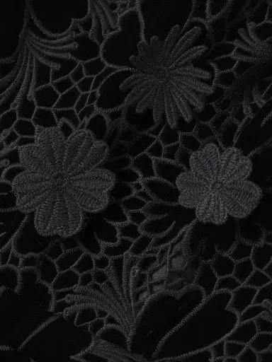 Ungaro Women's Alexa Floral Velvet Midi-Dress - Black | Thumbnail 6 Ungaro Women's Alexa Floral Velvet Midi-Dress - Black | Thumbnail 6