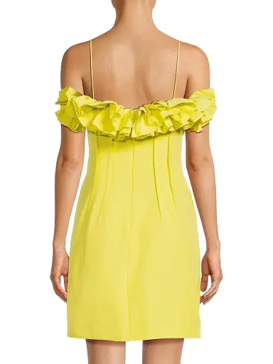Ungaro Women's Flora Ruffle Cotton-Silk Sleeveless Minidress - Zest | Thumbnail 5 Ungaro Women's Flora Ruffle Cotton-Silk Sleeveless Minidress - Zest | Thumbnail 5