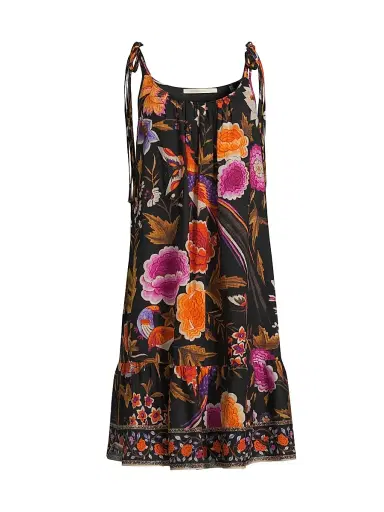 Kobi Halperin Women's Tamara Floral Cotton Sleeveless Knee-Length Dress - Black Multi | Thumbnail 1 Kobi Halperin Women's Tamara Floral Cotton Sleeveless Knee-Length Dress - Black Multi | Thumbnail 1