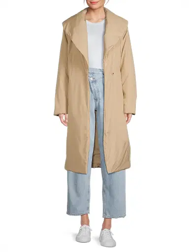 Kobi Halperin Women's Mia Faux Down Tie-Waist Coat - Oatmeal | Thumbnail 2 Kobi Halperin Women's Mia Faux Down Tie-Waist Coat - Oatmeal | Thumbnail 2