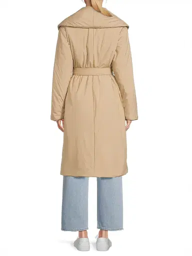 Kobi Halperin Women's Mia Faux Down Tie-Waist Coat - Oatmeal | Thumbnail 5 Kobi Halperin Women's Mia Faux Down Tie-Waist Coat - Oatmeal | Thumbnail 5