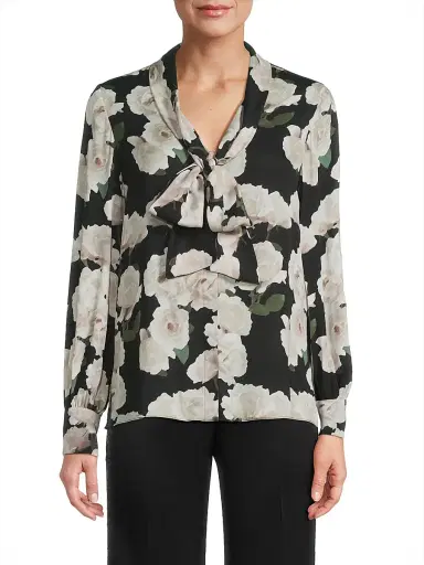 Ungaro Women's Dara Floral Stretch Silk Blouse - Multi | Thumbnail 3 Ungaro Women's Dara Floral Stretch Silk Blouse - Multi | Thumbnail 3