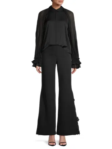 Ungaro Women's Carolina Applique Inset Pants - Black | Thumbnail 2 Ungaro Women's Carolina Applique Inset Pants - Black | Thumbnail 2