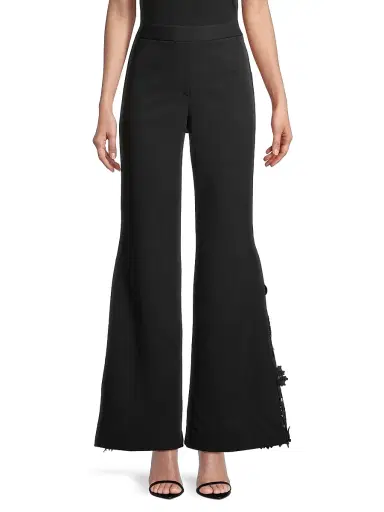 Ungaro Women's Carolina Applique Inset Pants - Black | Thumbnail 3 Ungaro Women's Carolina Applique Inset Pants - Black | Thumbnail 3