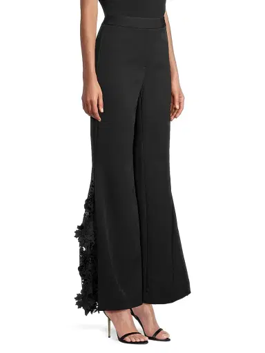 Ungaro Women's Carolina Applique Inset Pants - Black | Thumbnail 4 Ungaro Women's Carolina Applique Inset Pants - Black | Thumbnail 4