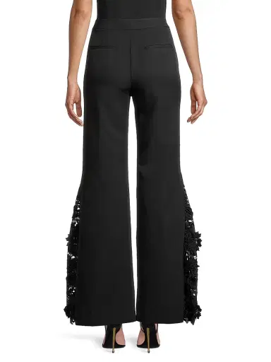 Ungaro Women's Carolina Applique Inset Pants - Black | Thumbnail 5 Ungaro Women's Carolina Applique Inset Pants - Black | Thumbnail 5