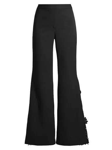 Ungaro Women's Carolina Applique Inset Pants - Black | Thumbnail 1 Ungaro Women's Carolina Applique Inset Pants - Black | Thumbnail 1